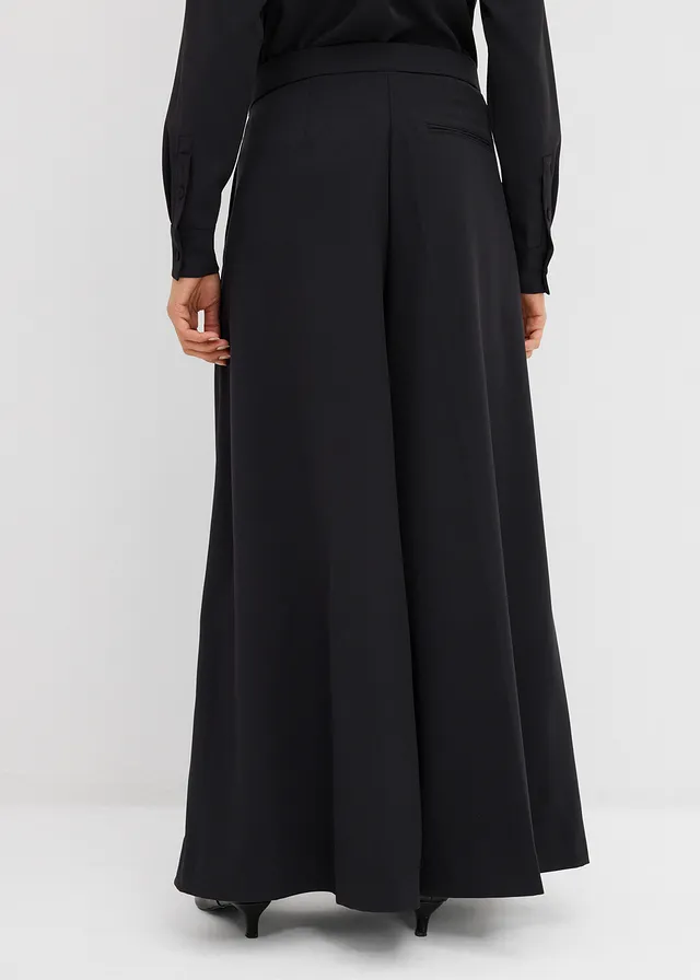 Pantalon large et fluide avec taille élastiquée • noir • product-page.page-title-suffix