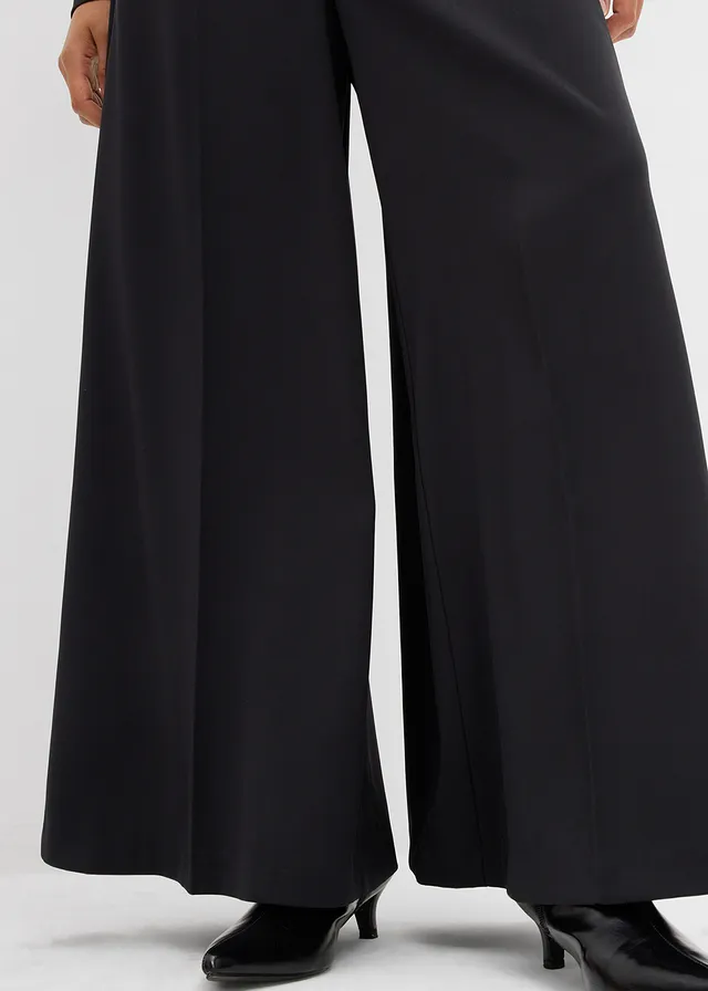 Pantalon large et fluide avec taille élastiquée • noir • product-page.page-title-suffix