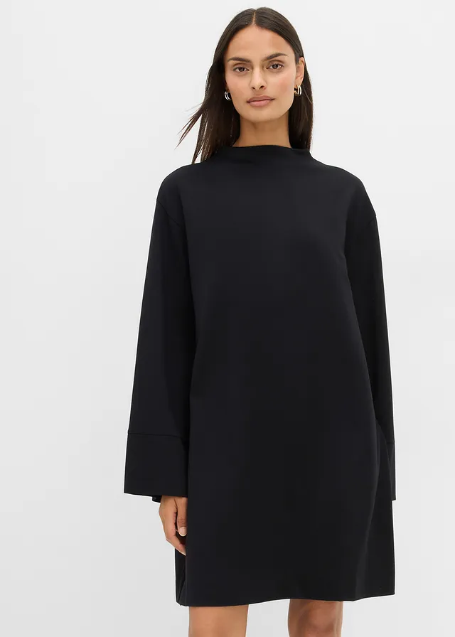 Robe-veste en Punto di Roma • noir • product-page.page-title-suffix