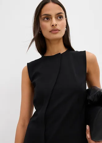 Top asimetric tip vestă din Punto di Roma • negru • magazin bonprix