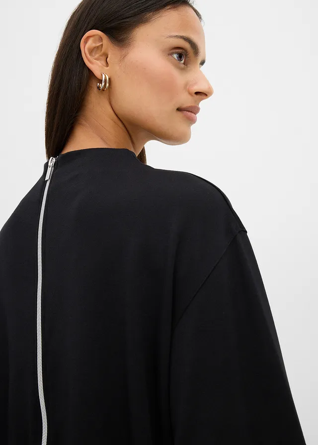 Robe-veste en Punto di Roma • noir • product-page.page-title-suffix