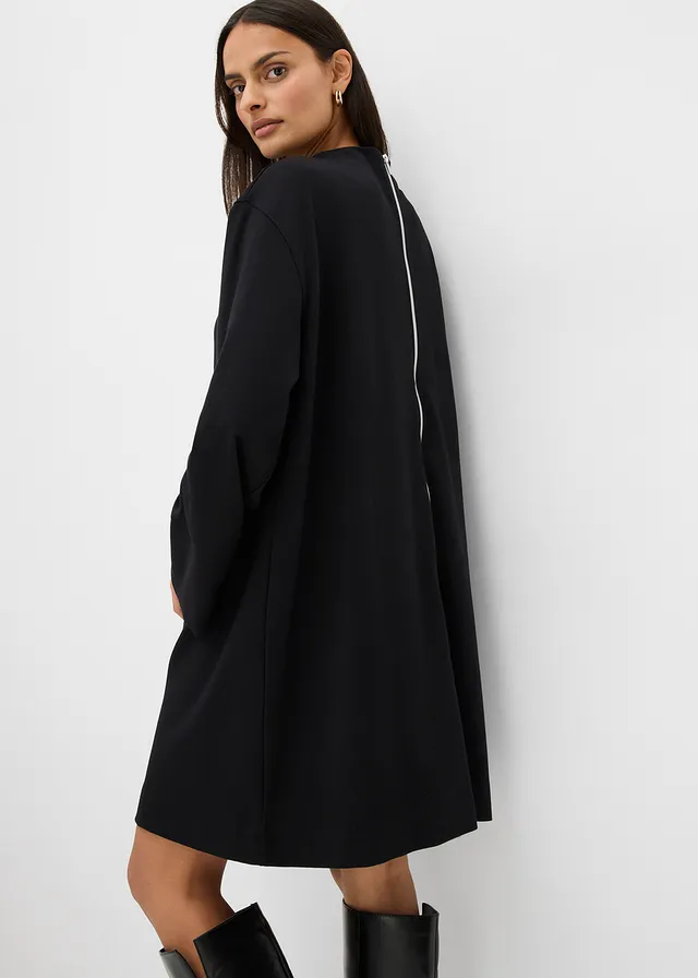 Robe-veste en Punto di Roma • noir • product-page.page-title-suffix