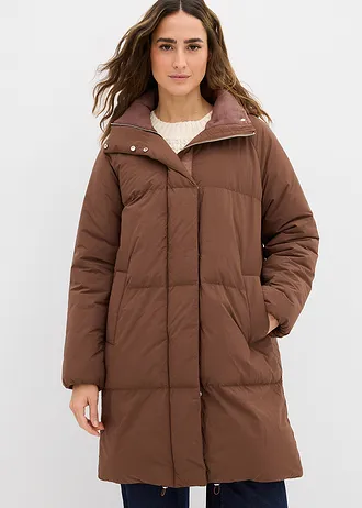 Lange gewatteerde jas • bruin • bonprix online shop