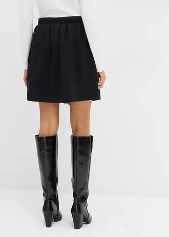 Sukně se záhyby v pase, z mírně lesklé viskózové směsi • černá • bonprix obchod