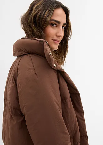 Lange gewatteerde jas • bruin • bonprix online shop