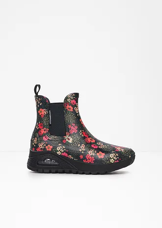 Regenlaarzen van Skechers • zwart gebloemd • bonprix online shop