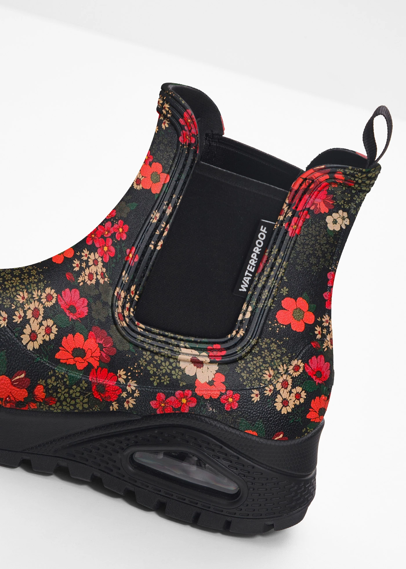 Regenlaarzen van Skechers • zwart gebloemd • bonprix online shop