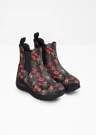 Regenlaarzen van Skechers • zwart gebloemd • bonprix online shop