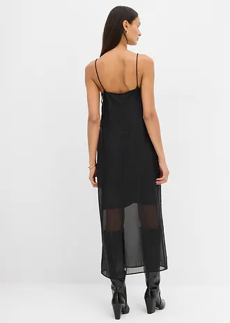 Rochie cu bretele subțiri • negru • magazin bonprix