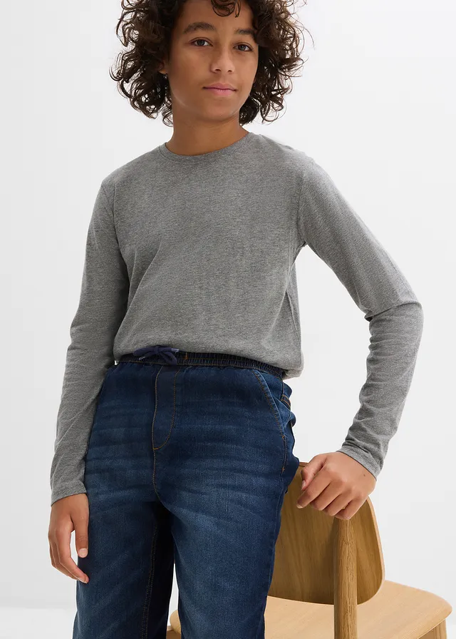 Jean jogger regular avec doublure jersey thermique, droit • bleu foncé denim • product-page.page-title-suffix