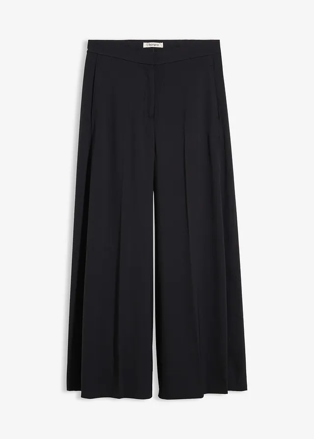 Pantalon large et fluide avec taille élastiquée