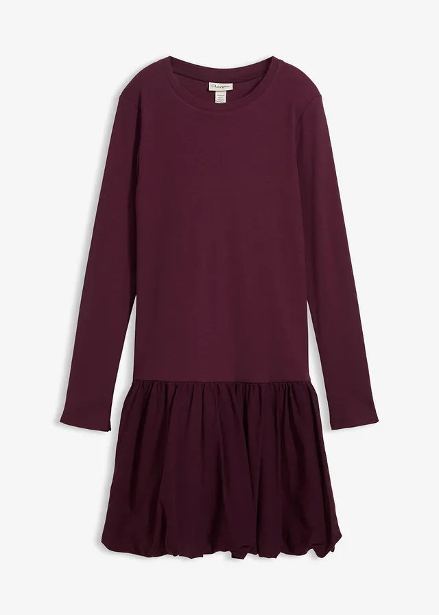 Úpletové šaty s balónovou sukňou