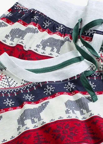 Pyjama van zacht katoen met geschenktasje • ecru gemêleerd • bonprix online shop