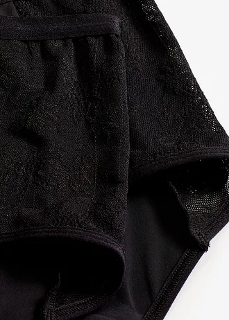 Microvezel menstruatie slip met gemiddelde absorptie (set van 2) • zwart • bonprix online shop