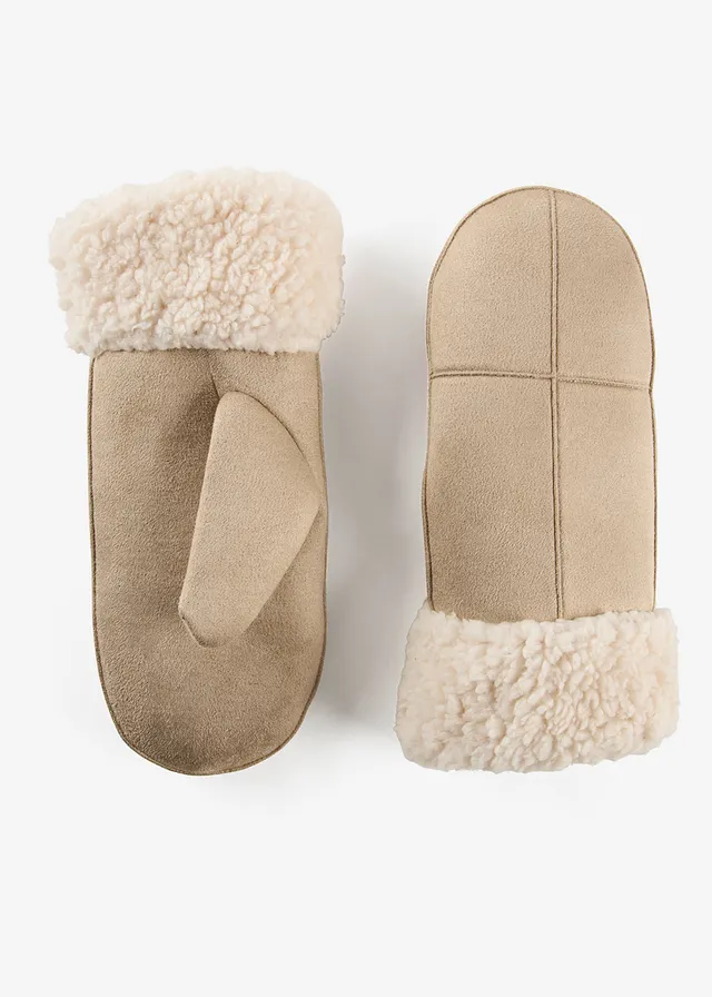 Moufles, Couleur: beige