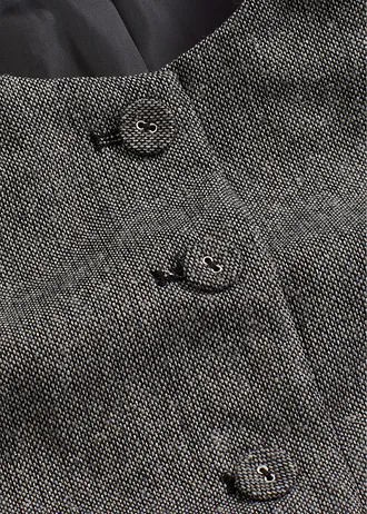 Gilet in tweedlook • zwart-wolwit gemêleerd • bonprix online shop