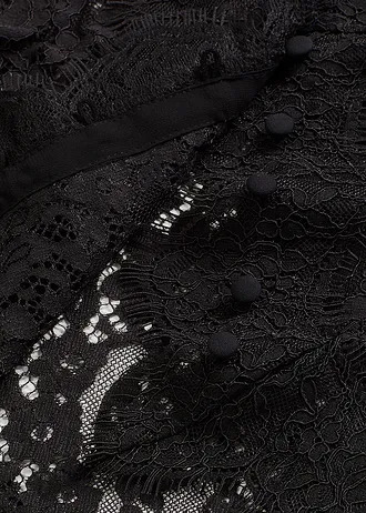 Kanten vest, Kleur: zwart