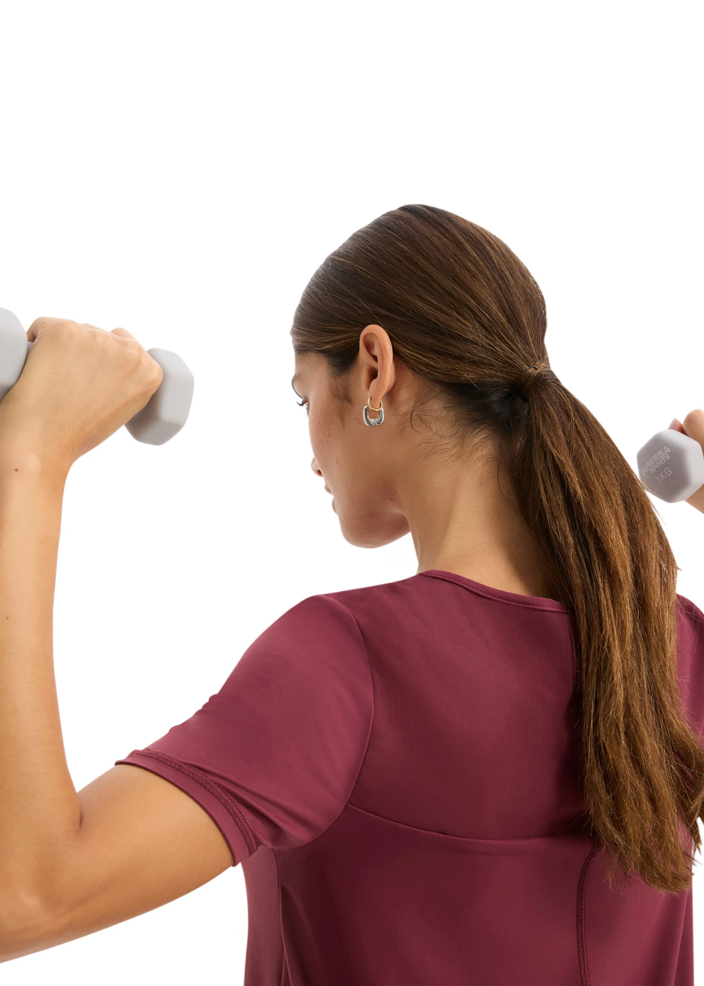 T-shirt technique ultra-doux avec empiècement mesh, séchage rapide • bordeaux • Boutique bonprix