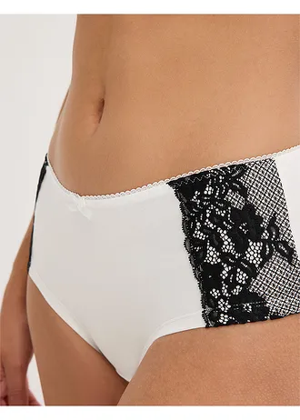 Maxi hipster met biologisch katoen (set van 4) • zwart+wolwit • bonprix online shop