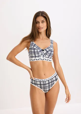 Bh zonder beugels met katoen (set van 2), Kleur: intens blauw + wolwit geruit + intens blauw