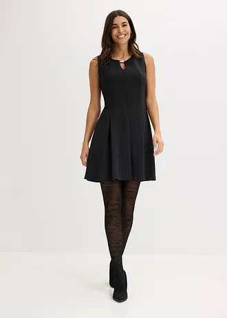 Harisnyanadrág virágos neccmintával • fekete • bonprix áruház