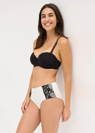 Maxi hipster met biologisch katoen (set van 4), Kleur: zwart+wolwit