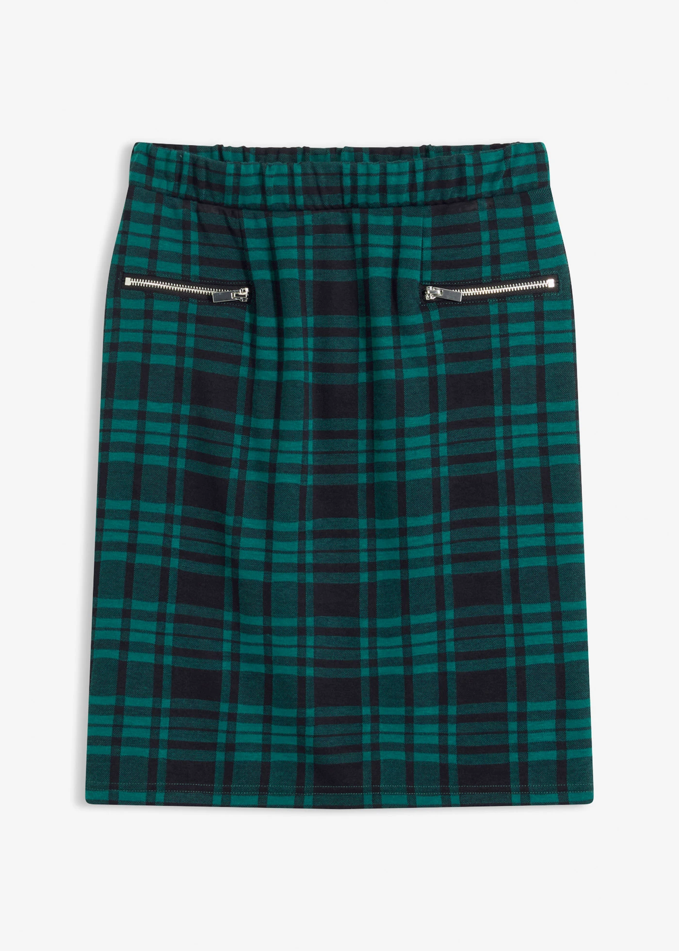 Žerzejová sukně • lesně zeleno-černá kostka • bonprix obchod