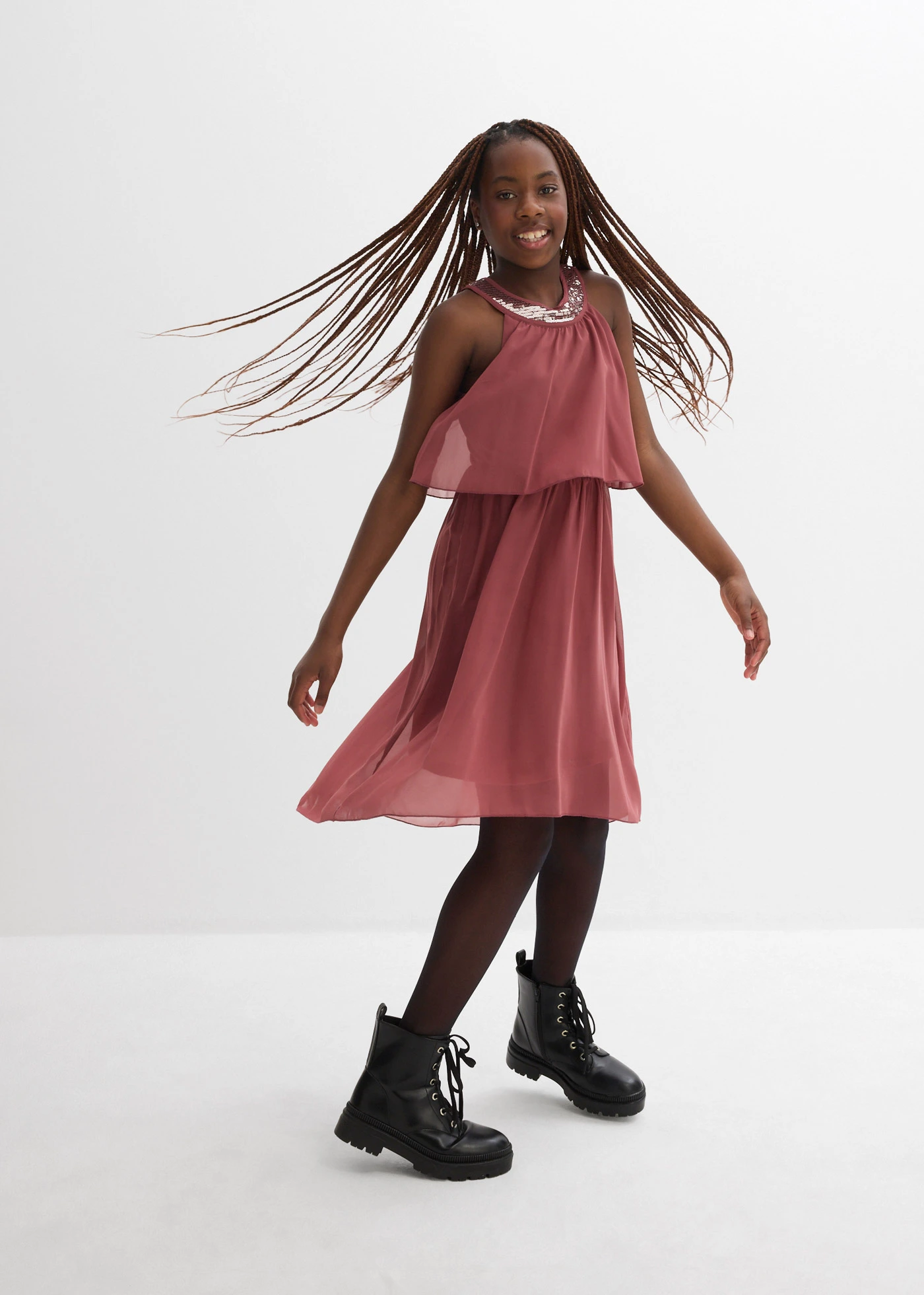 Meisjes feestelijke jurk • donkerroze • bonprix online shop