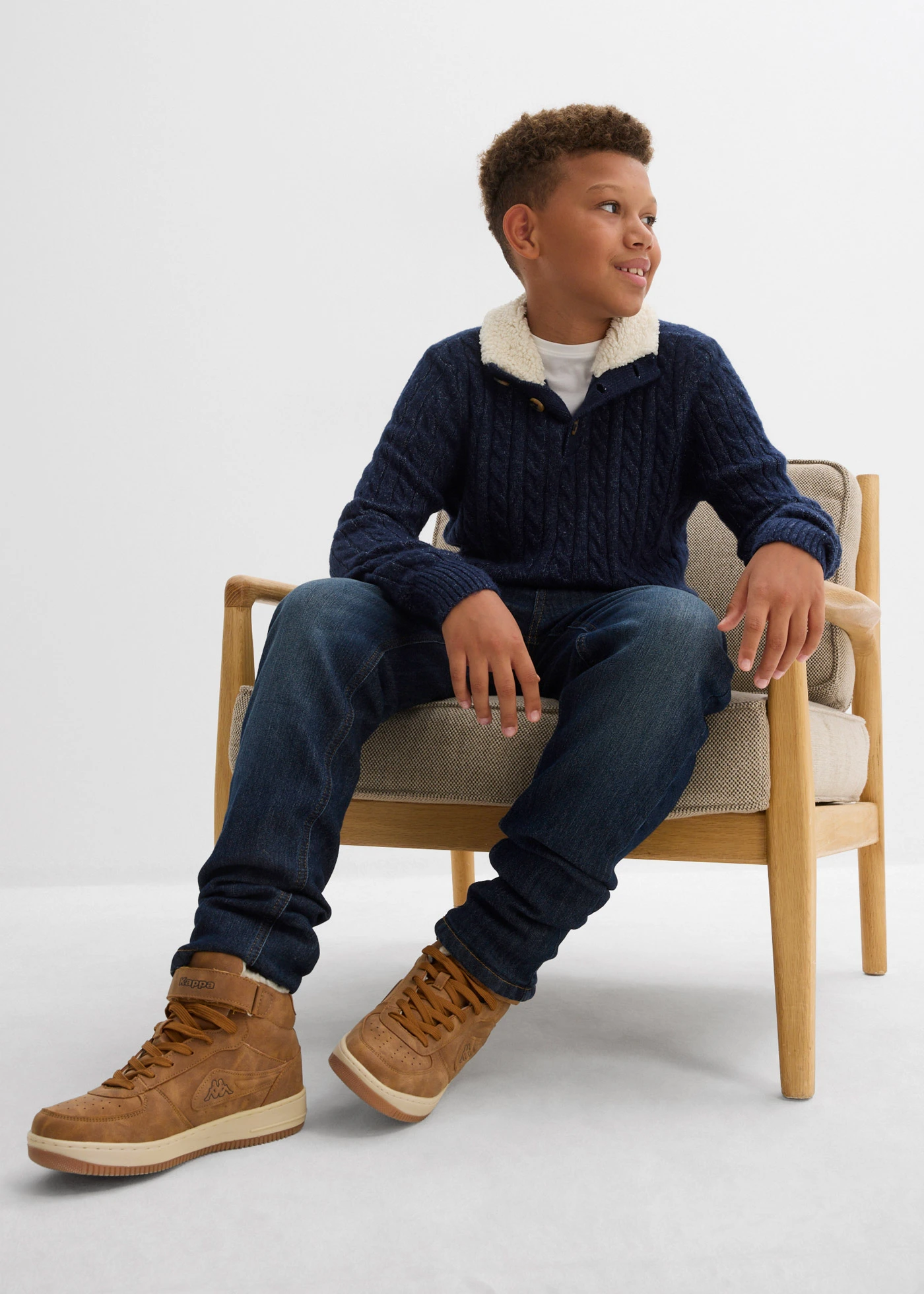 Svetr troyer • tmavě modrý melír • bonprix obchod