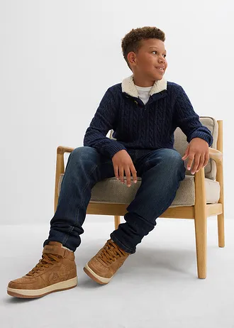 Svetr troyer • tmavě modrý melír • bonprix obchod