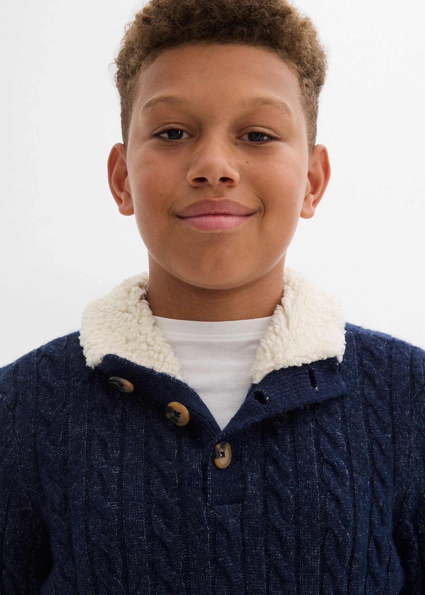 Svetr troyer • tmavě modrý melír • bonprix obchod