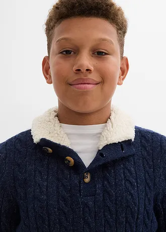 Svetr troyer • tmavě modrý melír • bonprix obchod