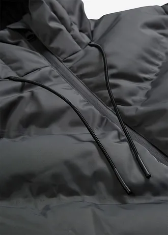 Lange gewatteerde jas, Kleur: antraciet