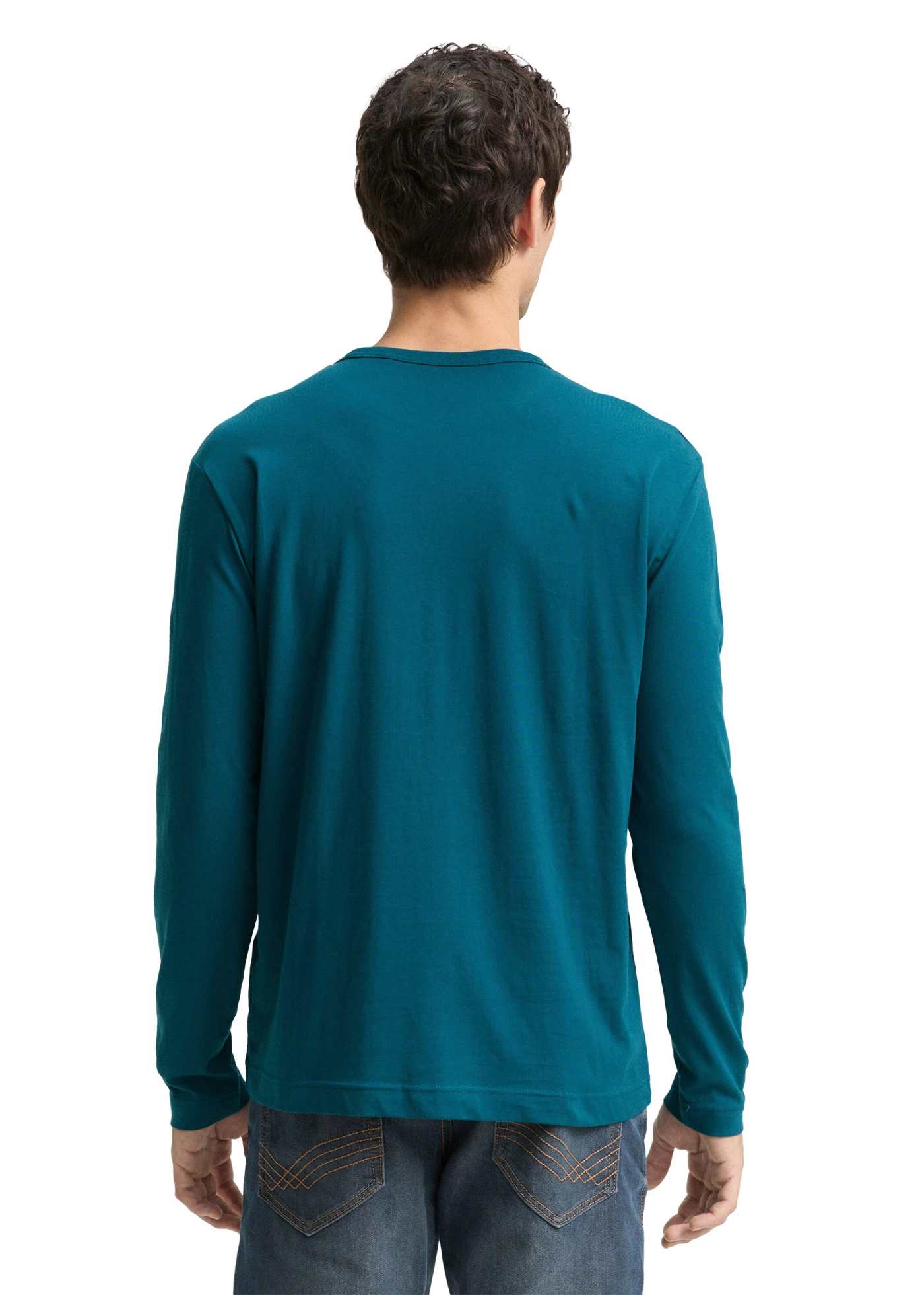 Tom Tailor hosszú ujjú póló • olajkék/mintás • bonprix áruház