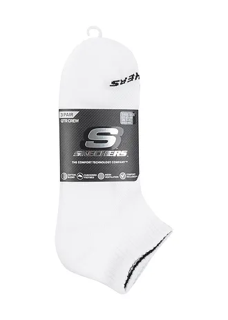 Șosete scurte Skechers (set/ 3 perechi) • negru + alb + gri melanj • magazin bonprix