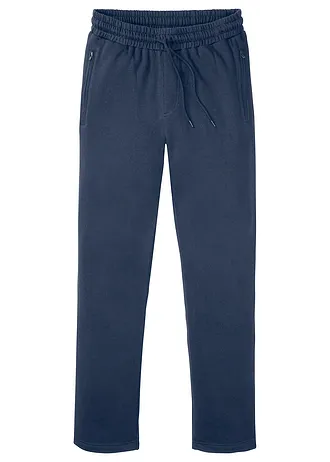 Pantaloni de jogging cu buzunare practice cu fermoar, culoare: bleumarin