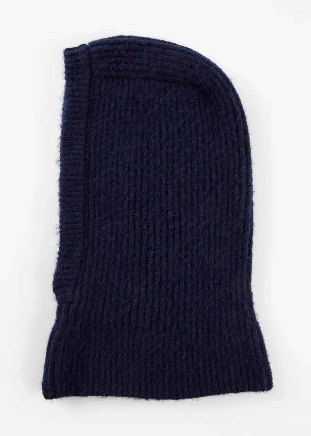 Pletená kapucňa • tmavomodrá • obchod bonprix