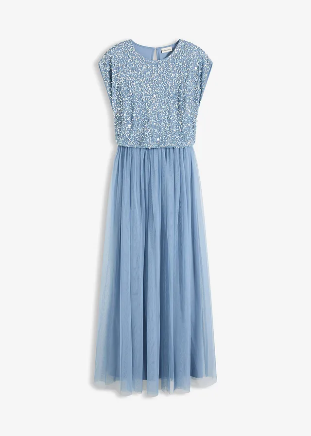 Robe longue, Couleur: bleu clair