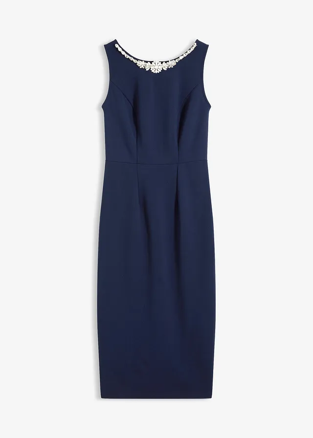 Rochie de cocktail cu ștrasuri • bleumarin • magazin bonprix