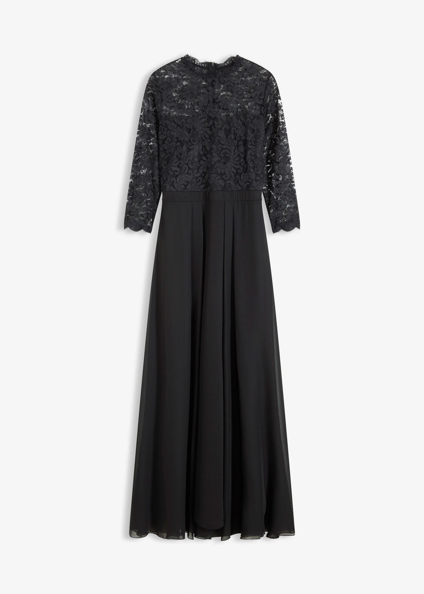 Dlouhé šaty s krajkou • černá • bonprix obchod