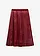 Plissé rok van zacht fluweel, Kleur: robijnrood