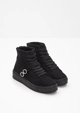 Veterboots, Kleur: zwart