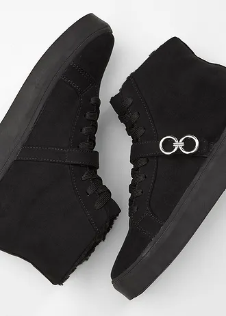 Veterboots, Kleur: zwart