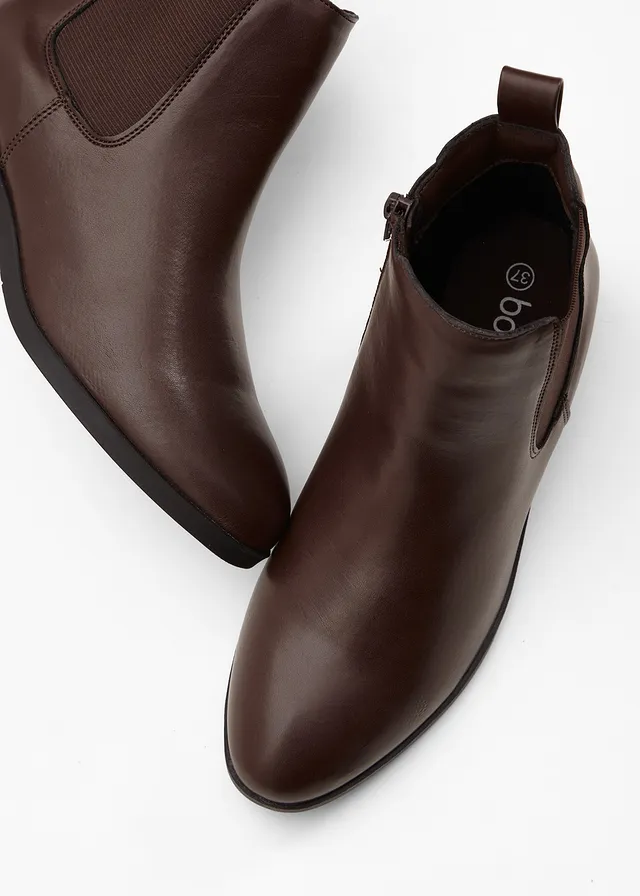 Bottines Chelsea, Couleur: marron foncé
