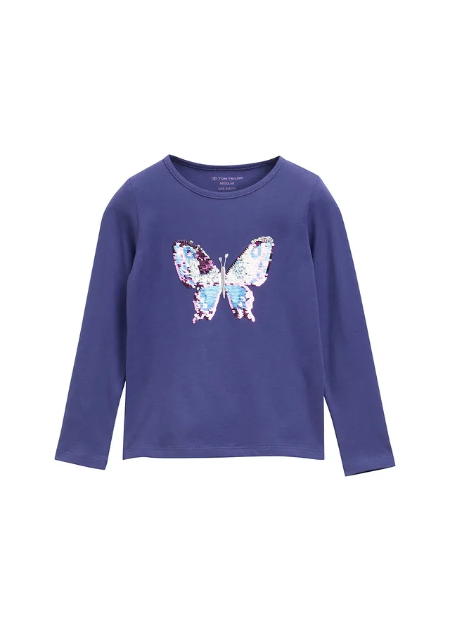 Tričko s dlhým rukávom Tom Tailor z čistej bavlny