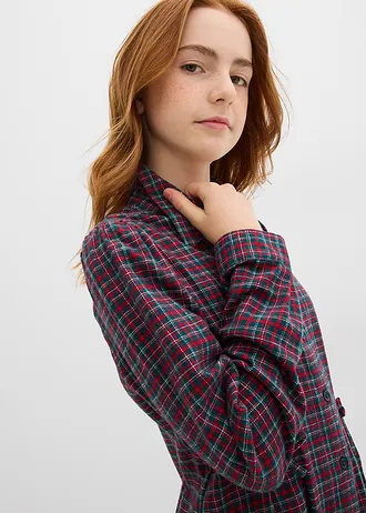 Košilové šaty z flanelu • tmavě červená kostkovaná • bonprix obchod