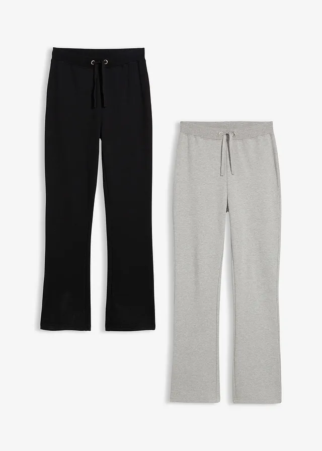 Joggingbroek van biologisch katoen (set van 2) • zwart+lichtgrijs gemêleerd • product-page.page-title-suffix