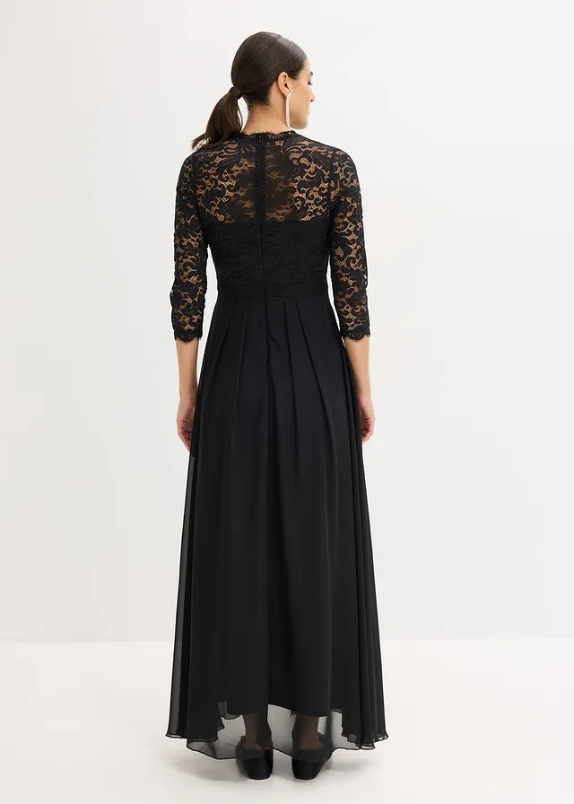 Robe longue avec dentelle • noir • product-page.page-title-suffix