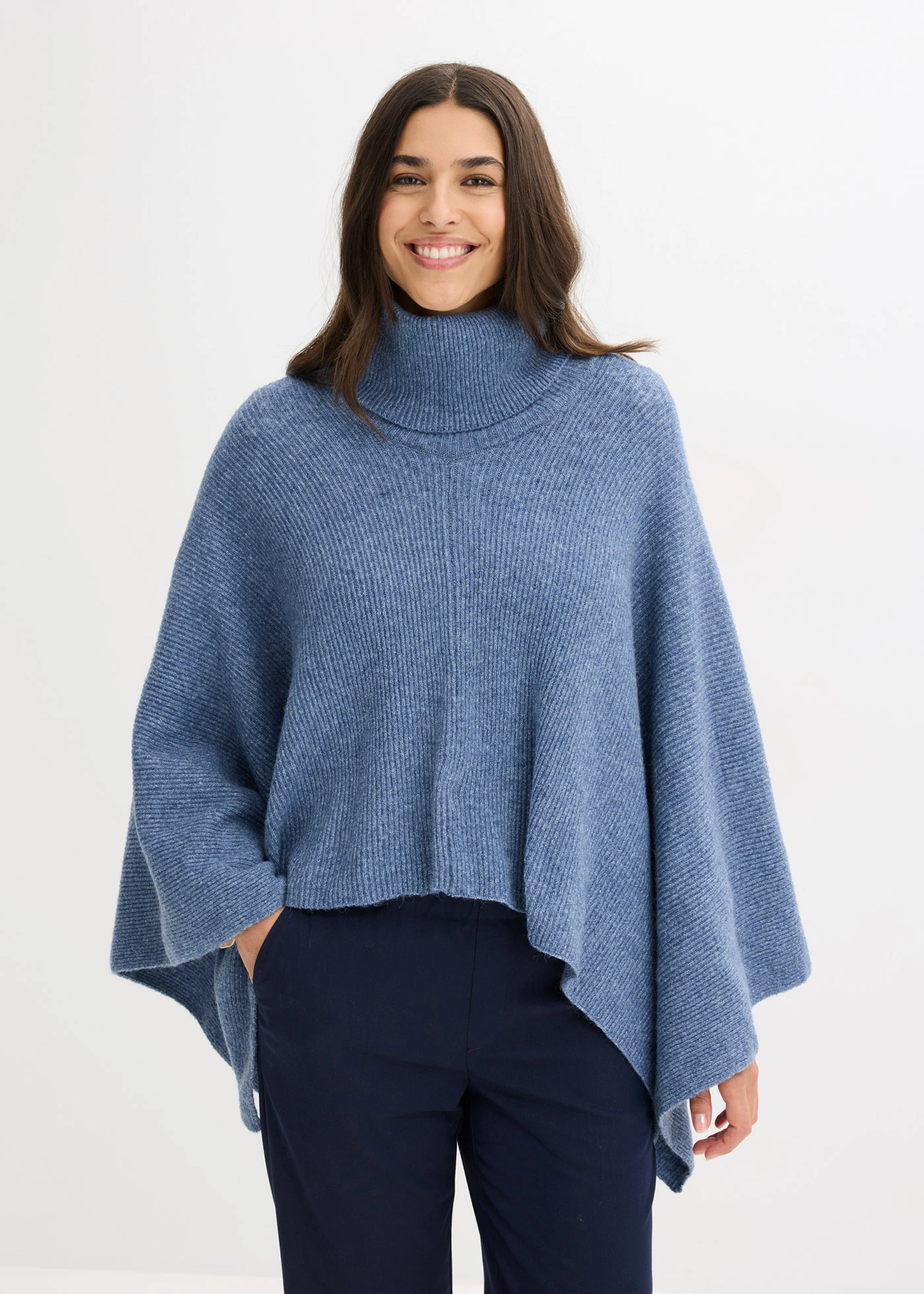 Poncho • grijsblauw • bonprix online shop