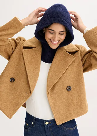 Cagoule en maille, Couleur: bleu foncé